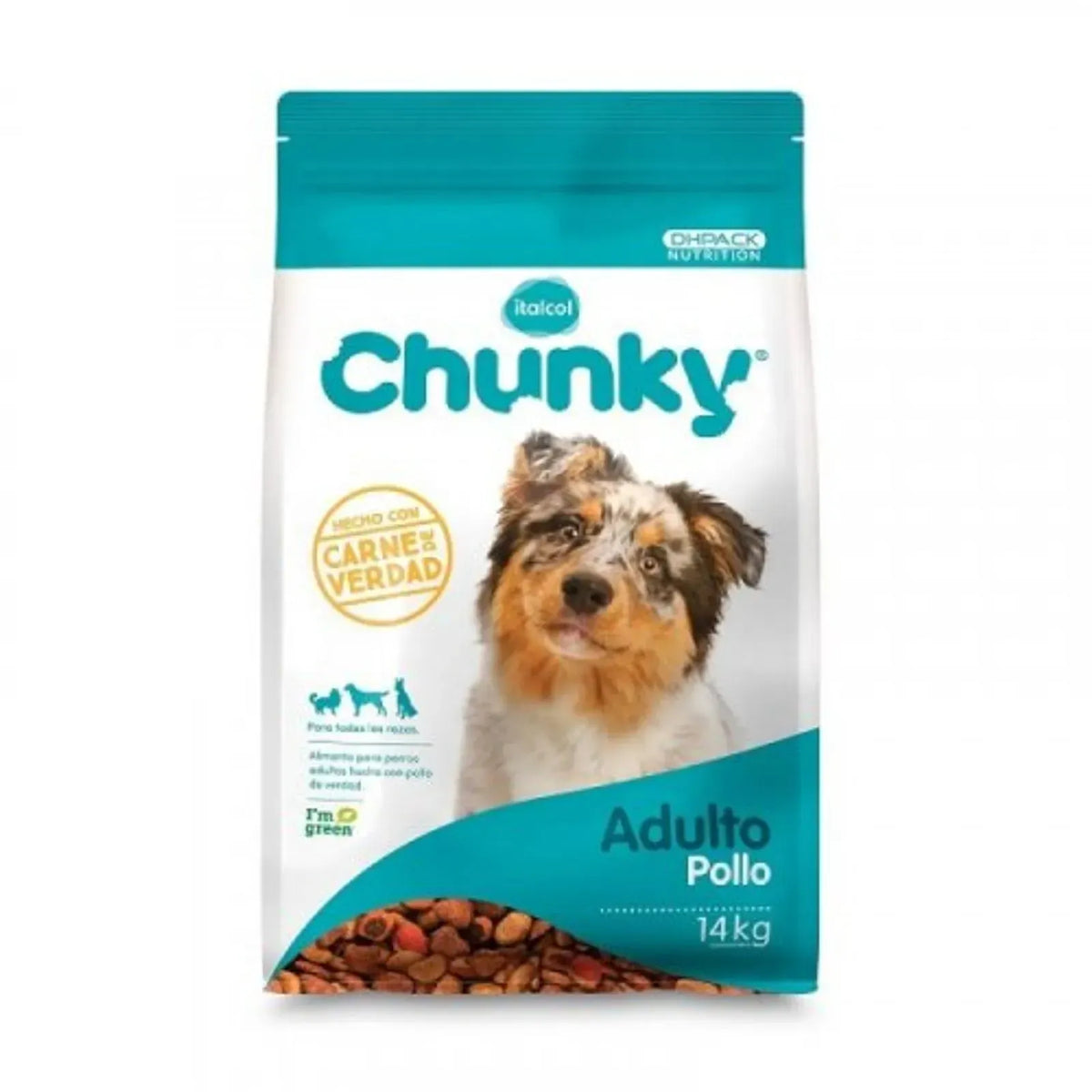 Alimento Chunky Para Perro Adulto 14 Kg Todos Los Tamaños Sabor Pollo