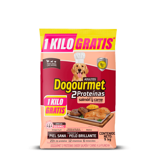 Alimento  Dogourmet Perro Adulto Salmón Carne 9kg + Regalo Sorpresa