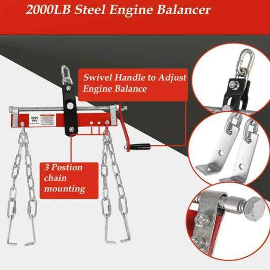 Soporte Nivelador Para Grúa Levanta Motores 2000 Lbs Cadenas
